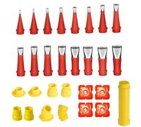 Jeu d'outils de buse en caoutchouc - 7,87 x 5,51 x 1,18 pouces Structure de bec de canard en acier inoxydable, pointes de cartouche intégrées, accessoires d'étanchéité multifonctionnels à haute