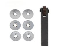 Jeu d'outils de moletage, jeu d'outils de moletage linéaire droit, lot de 7 molettes de pas de 0,5 mm, 1,5 mm et 2 mm for tour