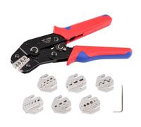 Jeu d'outils de sertissage for cosses, embouts non isolés/pré-isolés, connecteurs bout à bout, connecteurs solaires et coaxiaux SN-58B 6 mâchoires
