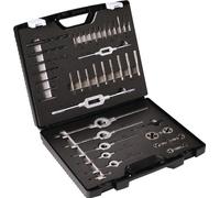 Jeu d'outils de taraudage M3-M12 44 pièces HSS Cassette plastique