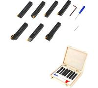 Jeu d'outils de tournage, design 7 pièces, matériau en carbure, polyvalent pour le travail de l'acier