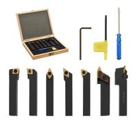 Jeu d'outils de tournage indexables 12 pcs 12x12 mm 80 mm