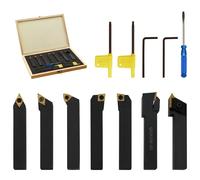 Jeu d'outils de tournage indexables 12 pcs 16x16 mm 100 mm