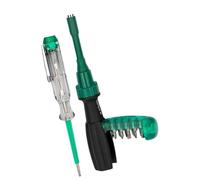 Jeu d'outils de tournevis à cliquet avec embout hexagonal en acier au carbone - Poignée ergonomique - Étui portable adapté pour tournevis compact professionnel