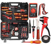 Jeu d'outils électriques 68 pièces avec appareil de mesure et fer à souder