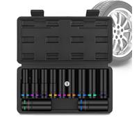 Jeu d'outils hexagonaux | Insert de clé longue et clé hexagonale en noir | Acier au chrome vanadium | 26,3 x 13,5 x 5 cm | Idéal pour la voiture et l'industrie