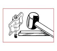 Jeu d'outils pour démontage de charnières de porte 4 pièces KS TOOLS - 140.2190