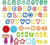 Jeu D'outils Pour Pâte À Modeler Pour Enfants Moules À Lettresmoules À Chiffresmoules À Animaux En Plastique Pour Découper La Pâte À Modeler56 Pcs