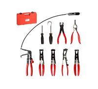 Jeu d'outils pour pinces à colliers de serrage 9 pièces noir/rouge