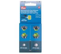 Jeu d'outils pour rivets creux - PRYM - 4 pièces - 7,5 et 9 mm - Codés par couleur - Gravés