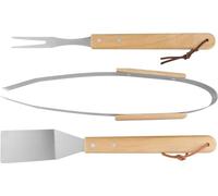 Jeu d'outils Strend Pro Grill, pour griller et rôtir, avec manche en bois, 3 pièces
