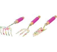 Jeu d'outils Strend Pro, jardin, 3 pièces, impression florale, Ladies line