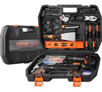 Jeu d'outils VEVOR, 96 pièces d'outillage à main général pour la maison, avec visseuse sans fil et boîte à outils portable, acier de haute qualité, pour l'entretien de la maison, les projets de bricol
