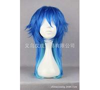 Jeu dramatique meurtre Seragaki Aoba Cosplay perruque bleu Ombre synthétique longs cheveux raides fête carnaval jeu de rôle perruques WIG-271C