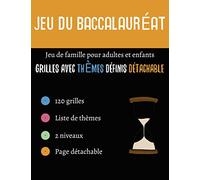 JEU DU BACCALAURéAT - Jeu de famille pour adultes et enfants - grilles avec thèmes définis détachable: Cahier d’activité I Le Jeu du Petit Bac I Jeu ... grilles AVEC THÈMES définis I de 7 à 99 ans