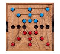 Jeu Du Moulin En Bois Nine Men Morris 13,8 Cm - 18 Pions, 2 Joueurs