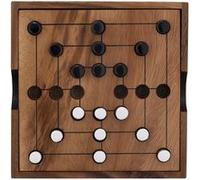Engelhart Jeu de société Jeu du Moulin en bois d'Acacia Marelle - Jeu stratégique 2 joueurs