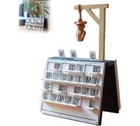 Jeu du Pendu Magnétique Playbook - Le Jeu du Pendu Magnétique Portable, Jeu D'échecs Magnétique Imprimé en 3D au Design de Livre, Idéal pour la Maison, Les Voyages, Les Vacances et Les Fêtes