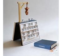 Jeu du Pendu PlayBook'd, Jeu De Société Portable Style Livre Imprimé en 3D, Défi Vocabulaire Et Orthographe, Jeu De Voyage pour Famille Enfants Adultes (A)