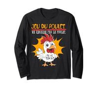 Jeu du Poulet Ne Regarde Pas Le Poulet Amateurs d'humour Manche Longue