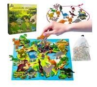 Jeu Echec Magnetique, Jeux Aimant Magnetic avec Forme de Dinosaure avec Cordon et Pochette de Rangement, Jeux de Société Portable, Jeu de Stratégie Magnétique pour Fête de Famille et Voyage