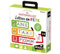 Headu - Lettres en Fête - Le Loto des Mots À Écrire Et Lire | Jeu Educatif 3 4 5 6 Ans, Jeux en Boîte pour Enfants, Cadeau Enfants, Cadeau Fille, Cadeau Garçon, Made in Italy