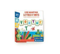 Clementoni Livre magnétique Lettres et Mots – Lettres magnétiques & feutre effaçable – Multicolore