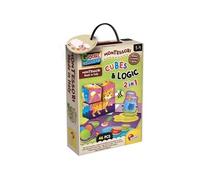 Jeu éducatif 2-en-1 - LISCIANI - Montessori Baby Bois - Cubes et logique - Animaux et associations - Des 2 ans