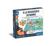 Clementoni | À la Découverte du Monde pour Enfants 6-10 Ans+ | Puzzle Planisphère 124 Pièces + Quiz Animaux | Cartes Classifications + Cherche et Trouve | Jeu Éducatif Géographie | Idée Cadeau