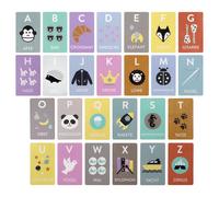 Jeu éducatif cartes alphabet en bois rose pâle TU