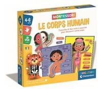 Clementoni | Le Corps Humain - Montessori | Jeu Éducatif 4-6 Ans | 3 Puzzles Superposables avec 45 Étiquettes | Anatomie Visuelle | Méthode Autocorrective | Développement Langage et Observation