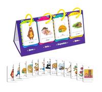 Jeu éducatif de 80 cartes de vocabulaire double face, carte de printemps pour enfants d'âge préscolaire, pour la pratique des phrases anglaises pour les enfants