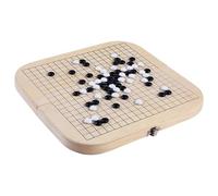 Jeu éducatif de go - 32 x 30,5 x 2 cm Grand ensemble de jeu de société pliable en bois, jeu de stratégie de vérification de stratégie pour enfants et filles, salle de classe, puzzle, divertissement