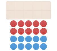 Jeu Éducatif de Mathématiques, Cadres en Plastique de Double Face | Jetons Rouges et Bleus, Pratique du Dénombrement, Décomposition des Nombres, pour t Maison