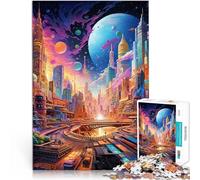Jeu éducatif Défi Jouet Trippy City - Paysage Urbain de rêve Puzzles pour Adolescents 2000 pièces 70x100cm Œuvre d'art pour Les 14 Ans et Plus
