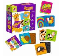 JEU ÉDUCATIF DEVINEZ LES CARTES DE COULEURS DES ANIMAUX JEU POUR ENFANTS ROTER K