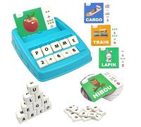 Jeu Éducatif d'Orthographe Française, Jouet Montessori à Partir de 3 4 5 ans avec 64 Cartes Flash Jeux d'apprentissage des Lettres pour Fille Garçon à Partir de 3 à 6 Ans Cadeau de Rentrée des Classes