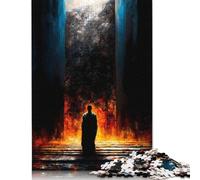 Jeu éducatif en Bois pour Adultes, 1 000 pièces, Le Pèlerin Devant la Porte scellée - Celui Qui a osé se Lever, 1 000 pièces (75 x 50 cm).