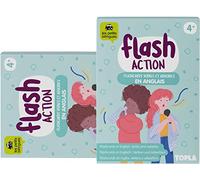 Jeu éducatif enfant - Flash Action - Jeu de cartes illustrées TOPLA et LES PETITS BILINGUES - à partir de 4 ans - pédagogie, bienveillance, information, éducation, anglais