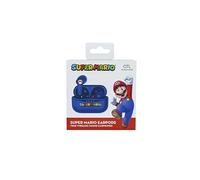 OTL Technologies Ecouteurs sans Fil Bluetooth V5.0 pour Super Mario avec boîtier de Chargement Bleu.