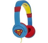OTL Technologies Superman Man of Steel DC0262 Casque Audio Supra-Auriculaire Junior Compatible avec Smartphones/Tablettes/Appareils MP3- Bleu/Rouge