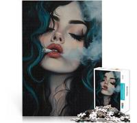 Jeu éducatif Familial Femme Accro au Tabac Puzzles pour Adolescents de 1000 pièces 26x38cm décoration Murale Convient aux 14 Ans et Plus