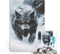 Jeu éducatif Familial Rencontre avec Un Loup géant Puzzle pour Adolescents 1000 pièces 38x52cm Cadeaux d'anniversaire Convient aux 14 Ans et Plus