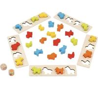 Jeu Éducatif - Goki - Assortir Les Formes - Animaux - Couleurs Variées - Bois