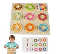 Jeu éducatif interactif pour pour développer Le raisonnement logique pour Faire correspondre Les Donuts en Bois à Table, pour Les Anniversaires, Noël et la crèche