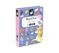 Janod – Jeu éducatif magnétique Magnéti'Book Licornes, 44 aimants, 10 modèles, carton FSC, dès 3 ans