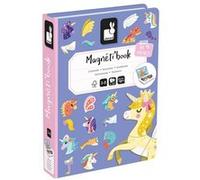 Janod - Magnéti'Book Licornes - Jeu Educatif Magnétique 44 Aimants + 10 Modèles - Jouet Enfant en Carton FSC - Développe Dextérité et Imagination - Dès 3 Ans