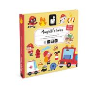 Magnéti'Stories Pompiers - Jeu Éducatif Magnétique 30 Aimants - Jouet Enfant en Carton FSC - Dès 3 Ans