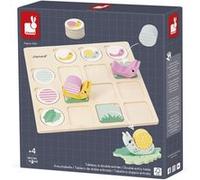 Janod - Tableau À Double Entrée - Idéal préparation Maternelle et Petite Section - 18 Accessoires en Bois + 57 Cartes - Jouet Educatif Enfant - Dès 4 Ans, J05086