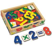 Chiffres magnétiques en bois